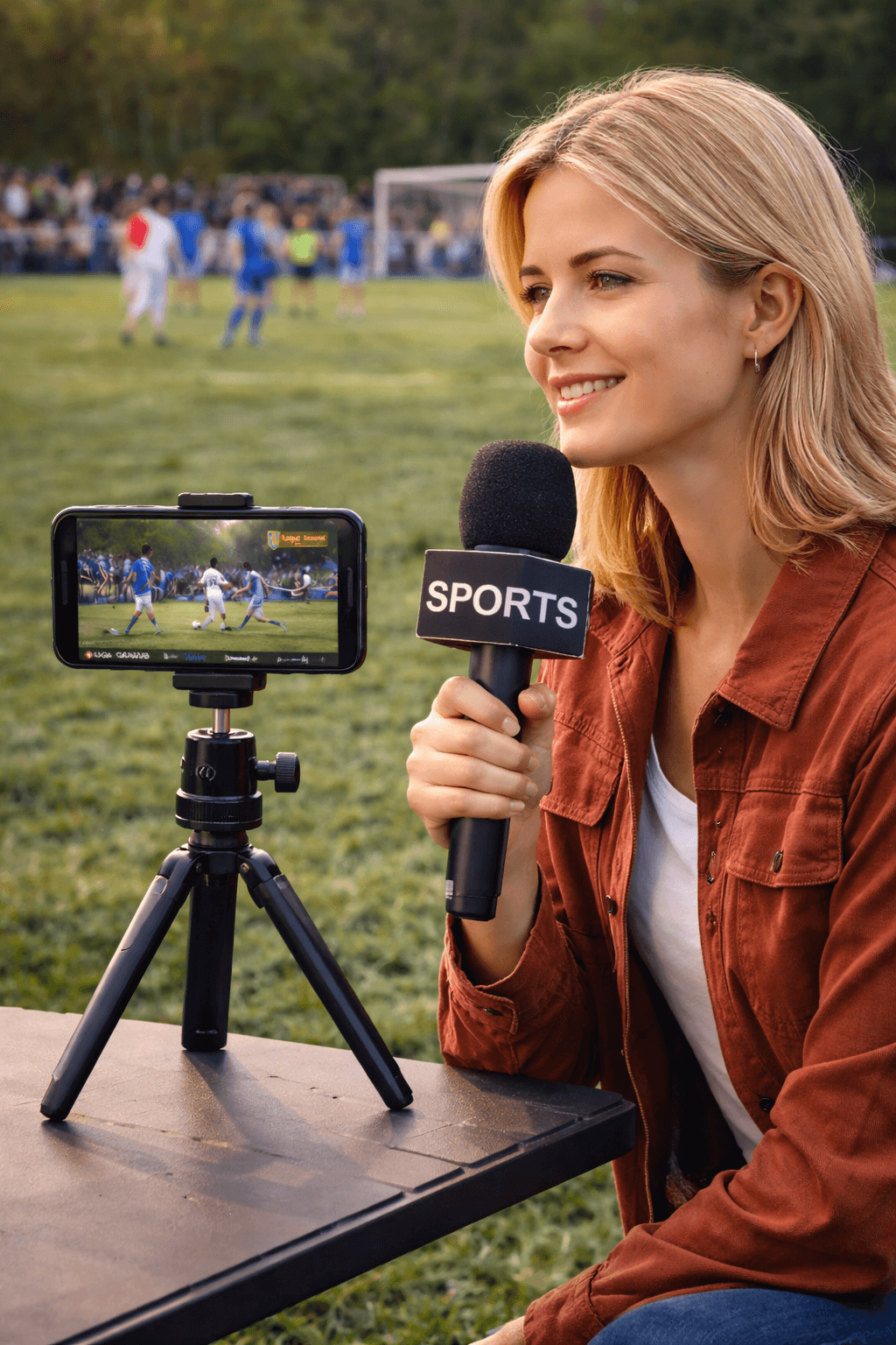 Periodistas y creadores de contenido vinculados al deporte.